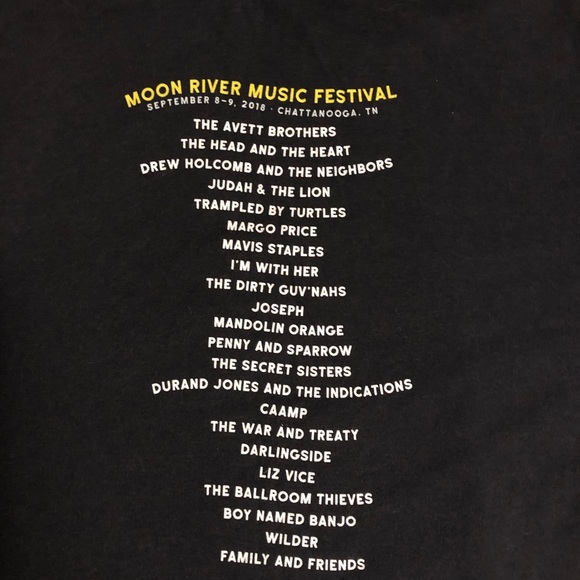 Dark Blue Moon River Music Festival T-Shirt, size: large - Picture 3 of 4